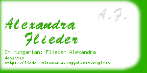 alexandra flieder business card